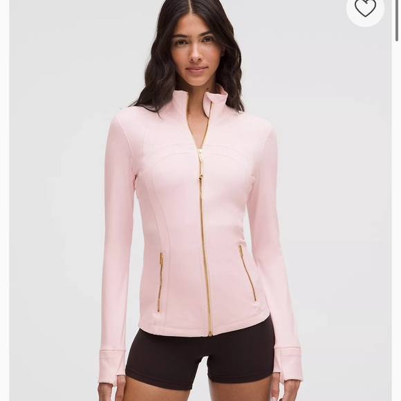 Lululemon Athletica Light Pink Utility Jacket with Gold Zipper